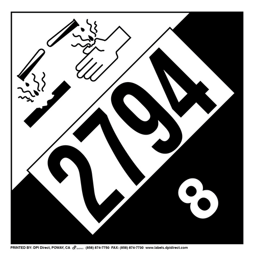 Corrosive 8 (2794) - Stock Label - DPI Direct LabelLlama