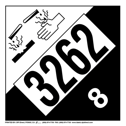 Corrosive 8 (3262) - Stock Label - DPI Direct LabelLlama