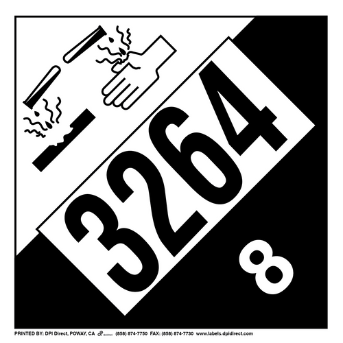 Corrosive 8 (3264) - Stock Label - DPI Direct LabelLlama