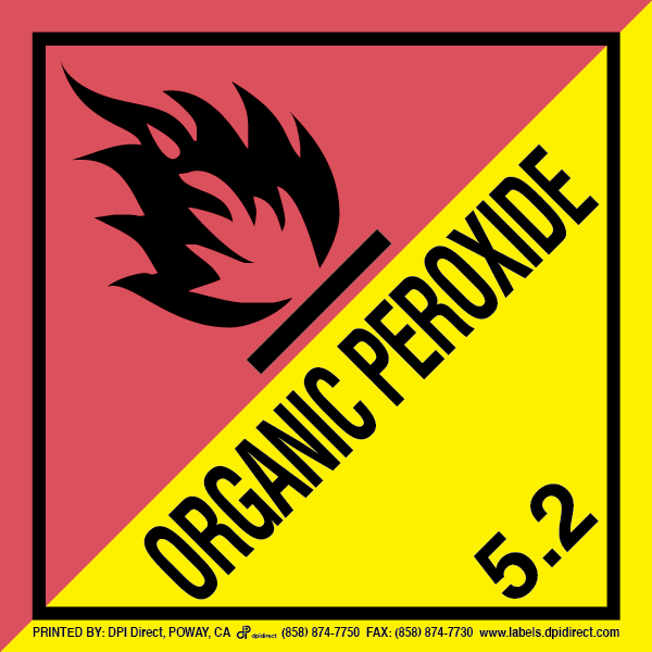Organic Peroxide 5.2 - Stock Label - DPI Direct LabelLlama